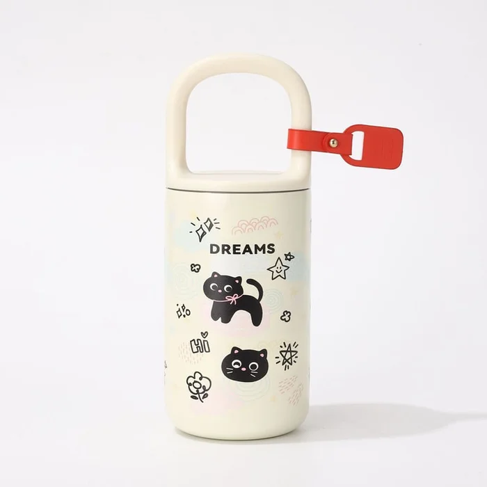 New Cartoon Cat 316 Stainless Steel Handheld Insulated Cup Fond Dream Cat 400ML