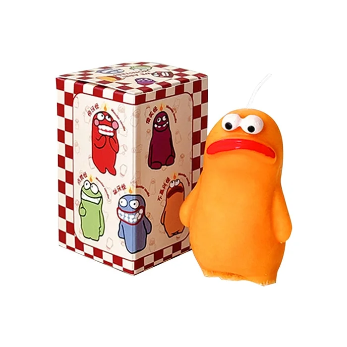 New Cartoon Creative Earth Monster Aromatherapy Candle Orange Monster 【Berlin Girl】 F