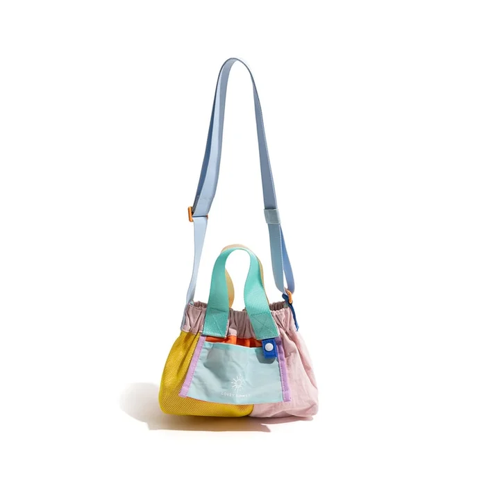 New Color Blocked Minimalist Dopamine Tote Bag Pink mini