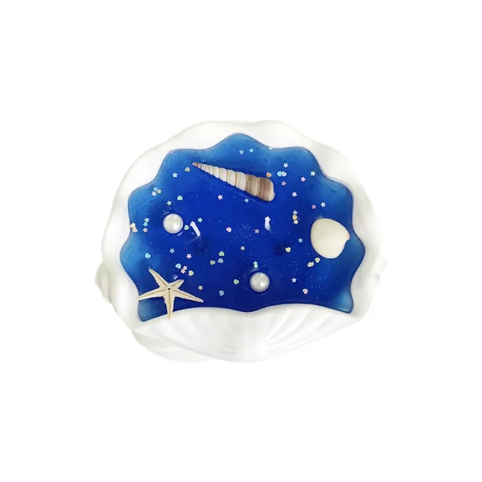 New Creative Ocean Atmosphere Aromatherapy Candles Shell Jelly Wax Deep Blue Aroma: Azure