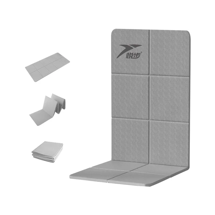 New Foldable Portable Anti Slip Nap Yoga Mat Cang Gray Wide 61cm Thick 6mm Free Storage Bag