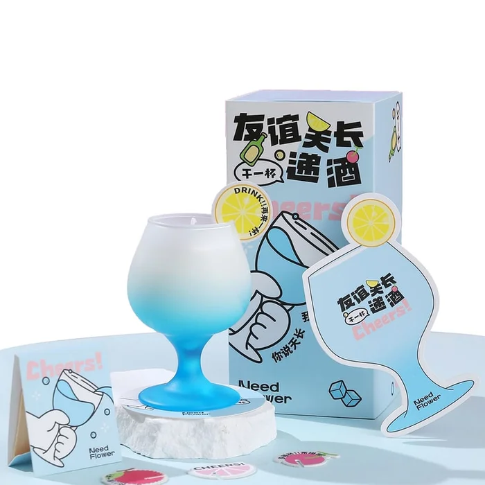 New Fun Fragrance Ornament Healing Aromatherapy Candle Gift Box Blue Mermaid Tears F