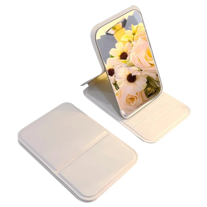 New Portable Makeup Mirror Travel Foldable Mirror White F
