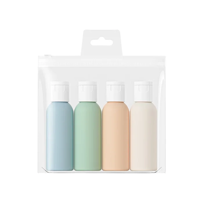 New Portable Travel Bottle Set Morandi Color Four Pack 60mL
