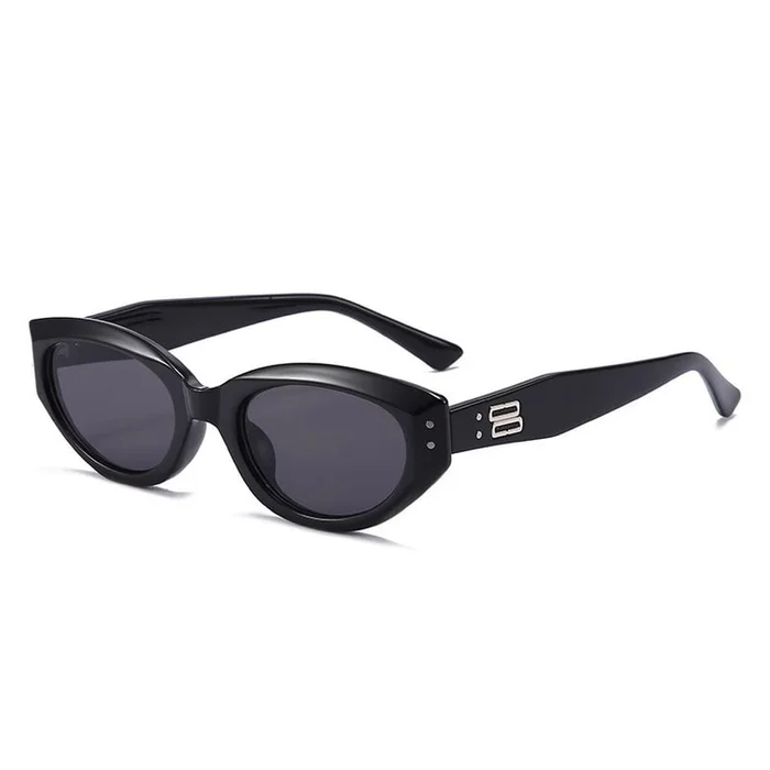 New retro cat eye sunglasses for men and women UV protection driving sunglasses black frame black grey piece 1 pc