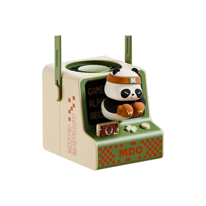 New Retro Trendy Gaming Console Neck Hanging Fan Game Console White Green (Panda) F