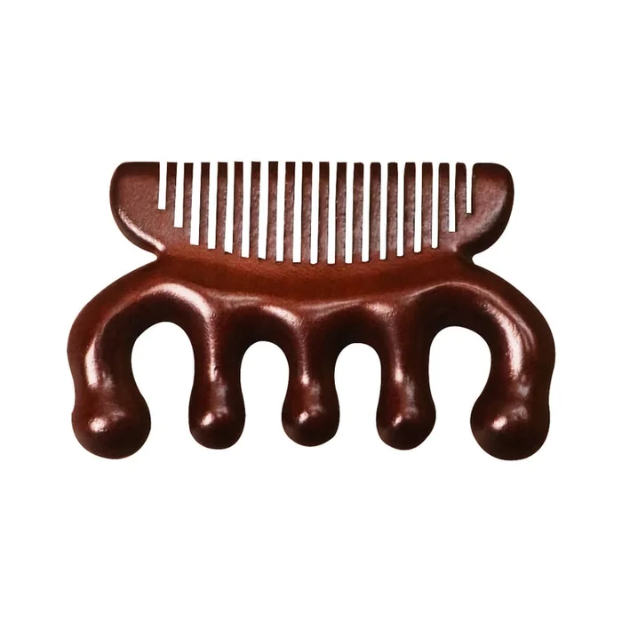 New Sandalwood Multi Functional Meridian Massage Comb Five Finger Two Massage Comb