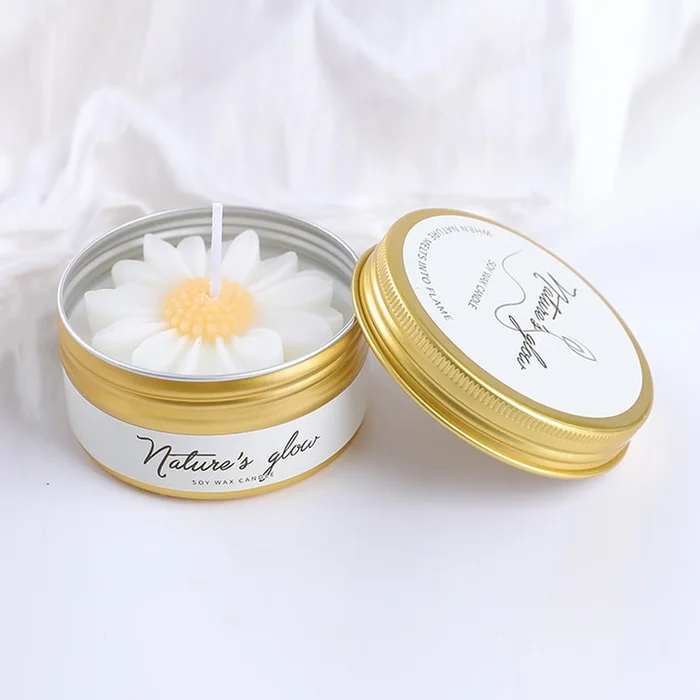 New Small Iron Can Aromatherapy Candle White Rose Fragrance F