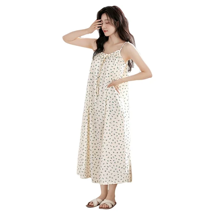 New Style Home Outfit With Chest Cushion Anti Protrusion Point Cloud Cotton Sweet Princess Style Orchid M