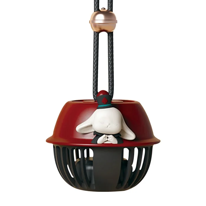 New Trendy Circus Portable Mini Neck Hanging Fan Black (Rabbit) F