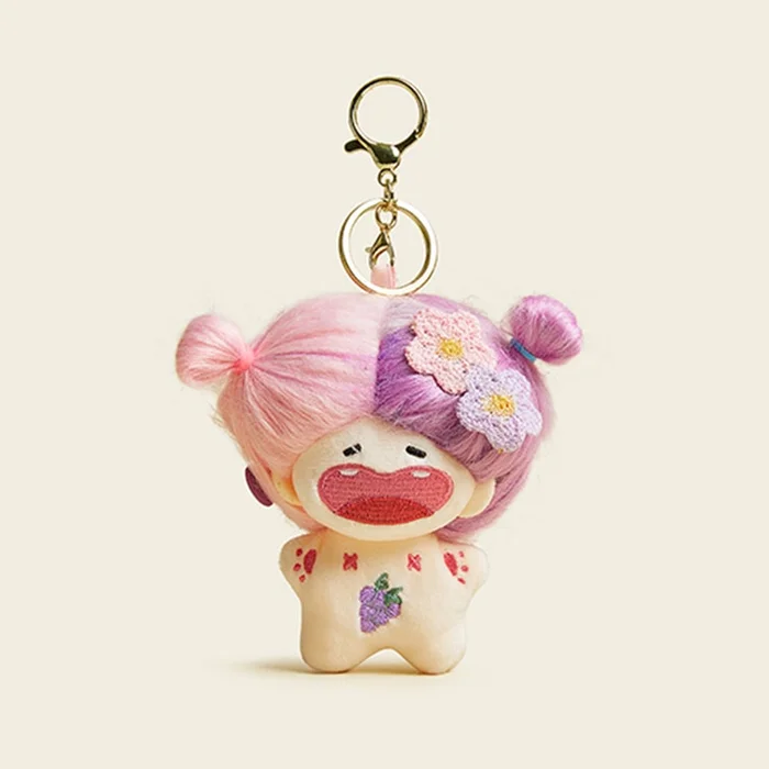 New Vitality Fruit Cotton Doll Cute Doll Key Bag Pendant Grape F