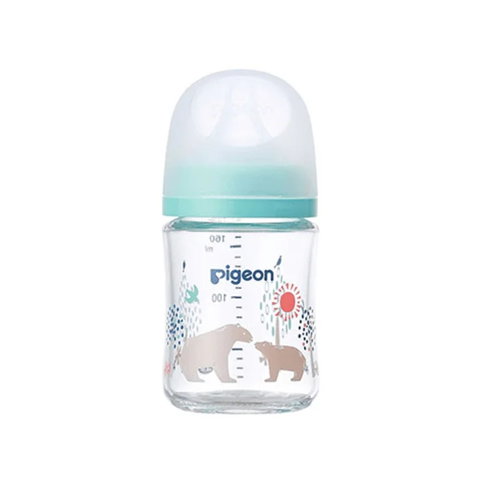 Newborn third generation heat-resistant glass bottle 160ml bear