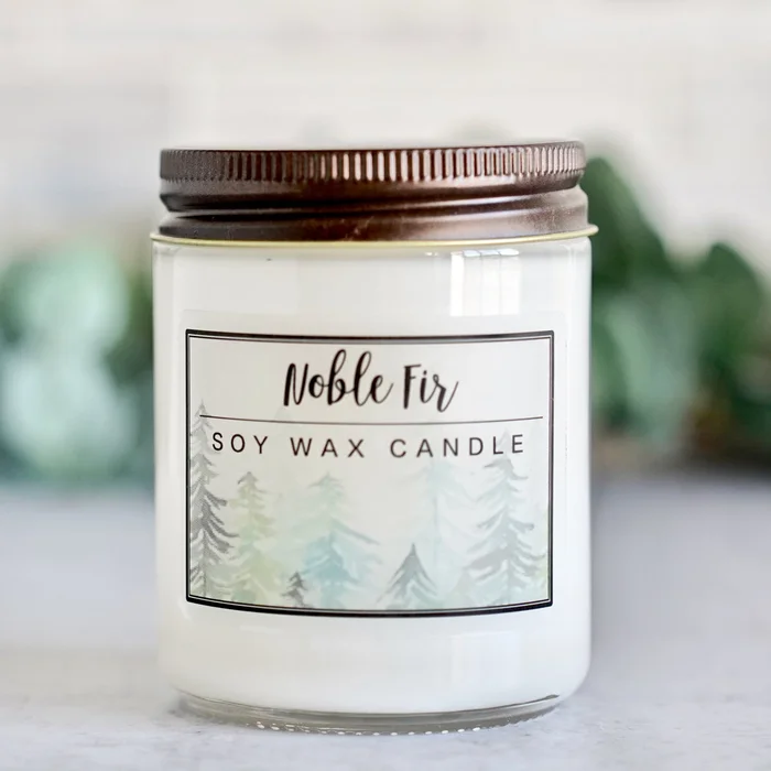 Noble Fir Essential Oil – 8oz Soy Wax Candle