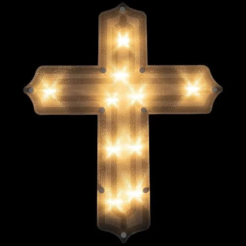 Northlight 14′ Lighted Cross Easter Window Decoration
