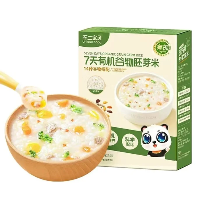 Organic grain germinated rice 7-day nutritious one-week rice porridge for infants toddlers children and babies 245g pe