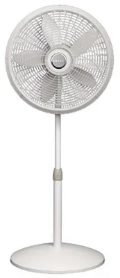 Oscillating Pedestal Fan, Adjustable Height, 18 In.
