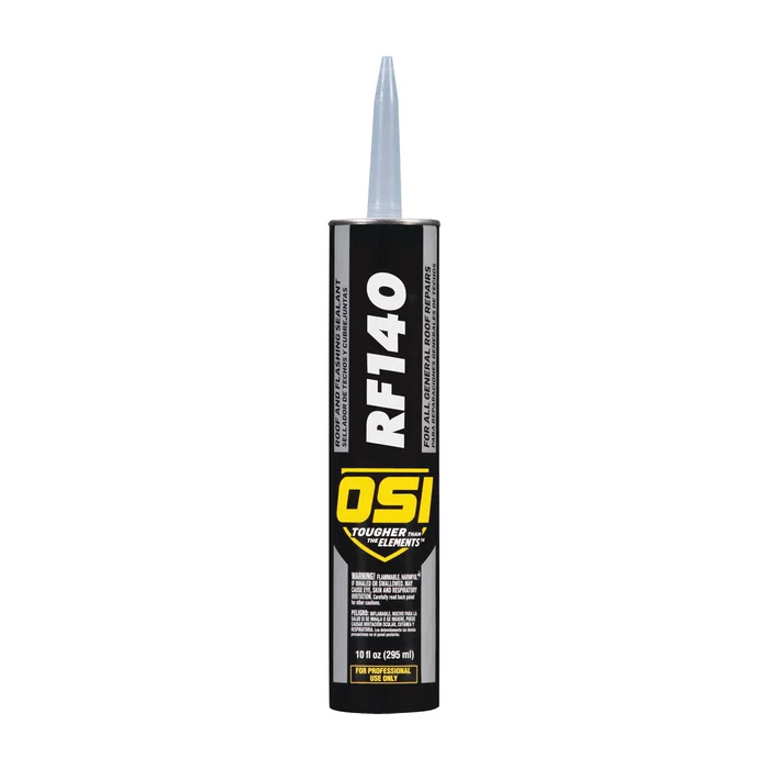 OSI RF140 Series 1938618 Roof and Flashing Sealant, Black, Liquid, 10.5 oz Cartridge
