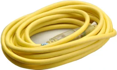 Outdoor Extension Cord, Contractor Grade, 12/3 Sjeow Yellow, 25 Ft.