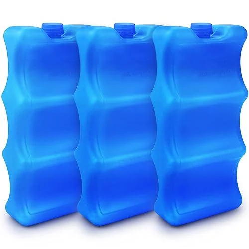 Pack of 3 Reusable Ice Packs for Breastmilk Storage, Bottle Ice Packs for Breastfeeding Mom, Blue