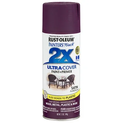 Painter’s Touch 2x Spray Paint, Satin Aubergine, 12 Oz.