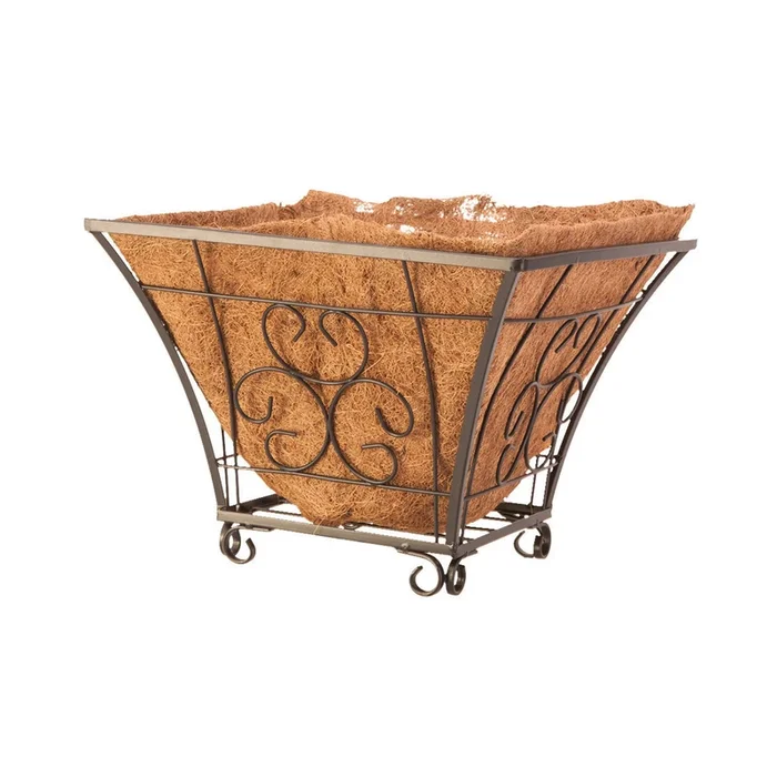 Panacea 14 In. W Steel Planter Black