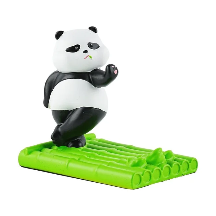 Panda Bamboo Phone Stand Standing