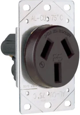 Pass & Seymour Flush Outlet 50a 125/250v 3w