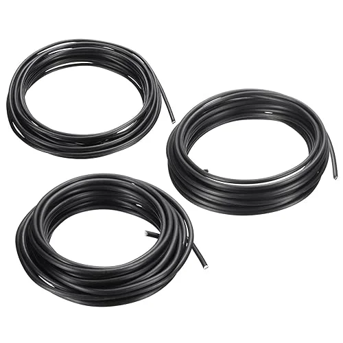 PATIKIL 2.5/3/4mm Bonsai Training Wire, 3 Roll Floral Wire Stems Anodized Aluminum Tree Wire 16.4 Feet Total for Gardening Branch Fixing, Black