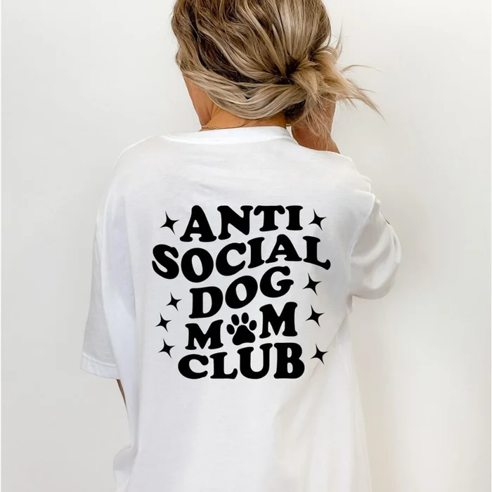 Paw Print 'Anti Social Dog Mom Club' Short-Sleeve T-Shirt
