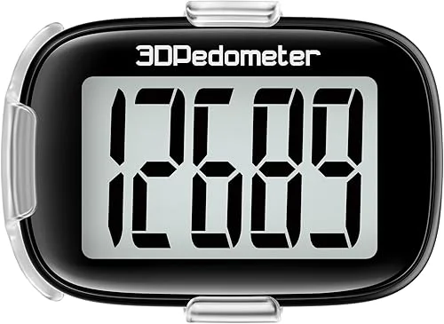 Pedometer Walking Simple 3D Step Counter with Clip and Lanyard, Activities Fitness Tracker Without Smartphone, Accurate Step Tracker for Women, Men, Seniors