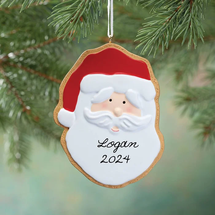 Personalized Santa Christmas Cookie Ornament