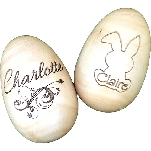 Personalized Wooden Easter Egg Easter Decoration Basket Gift