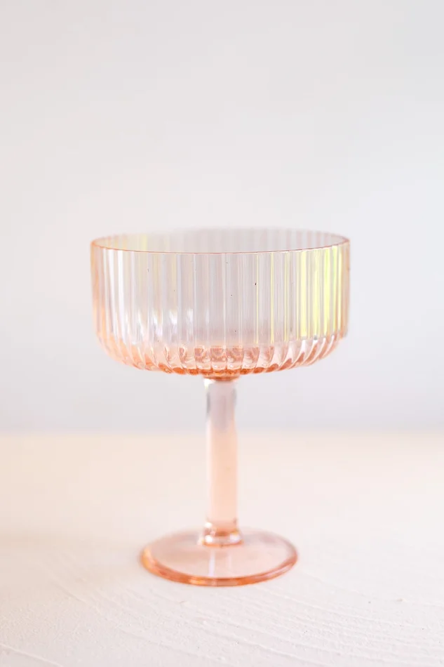 Pink Acrylic Coupe Glass, 14oz