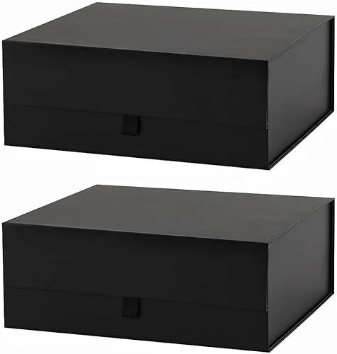 Pink Gift Box Large 13.5×11.8×4.7 Inches, Pink Gift Boxes for Presents with Magnetic Closure Lid, Luxury Gift Box Rectangle Collapsible Boxes for Gift Packaging