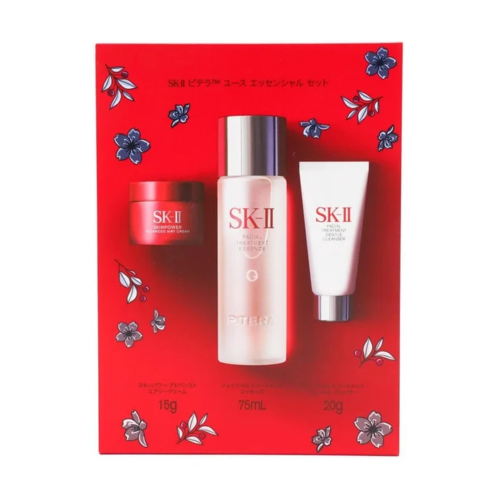 PITERA™ Limited Edition Bestsellers Travelling Set Essence 75ml Face Wash 20g Light Cream 15g