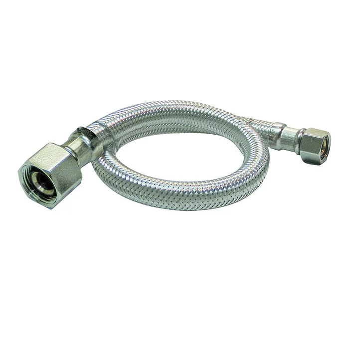Plumb Pak EZ Series PP23841 Sink Supply Tube, 3/8 in Inlet, Flare Inlet, 1/2 in Outlet, FIP Outlet, 20 in L