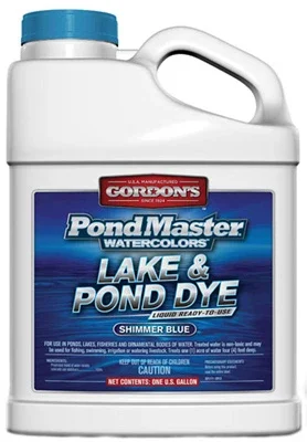 Pondmaster Watercolors Lake And Pond Dye, Shimmer Blue, 1 Gallon Concentrate