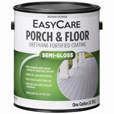 Porch & Floor Exterior Semi-gloss Coating, Urethane Fortified, Medium Gray, 1 Gallon