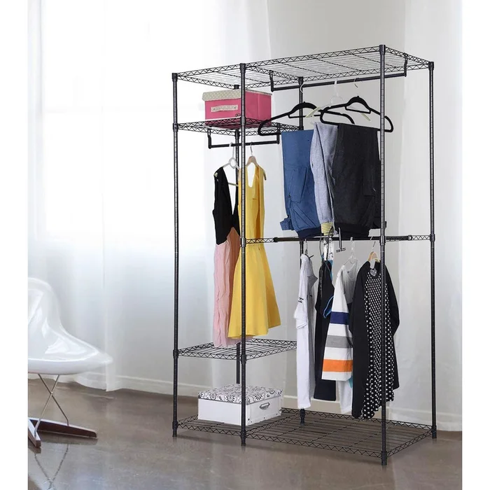 Portable Steel Closet Organizer – 48″ x 18″ x 71″