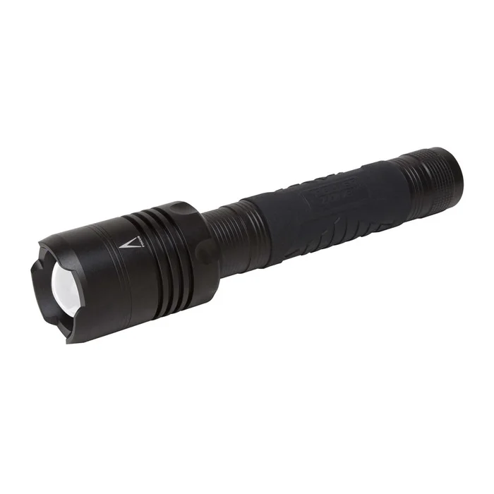 PowerZone 12169 Tactical Flashlight, AA Battery, LED Lamp, 3500 Lumens, 200 m Beam Distance, 5 hrs Run Time, Black