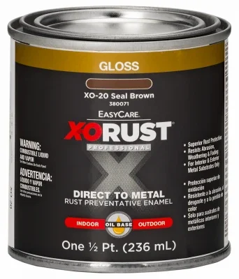 Premium Anti-rust Oil-base Enamel, Seal Brown Gloss, 1/2 Pt.