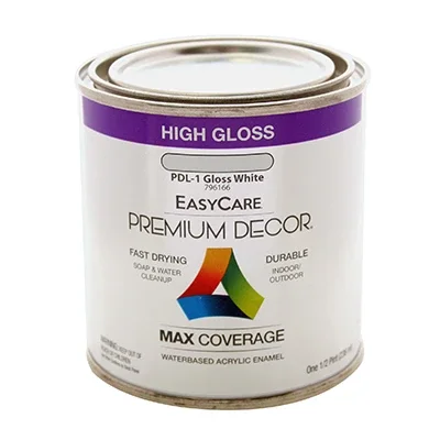 Premium Decor White Gloss Enamel Paint, 1/2 Pt.