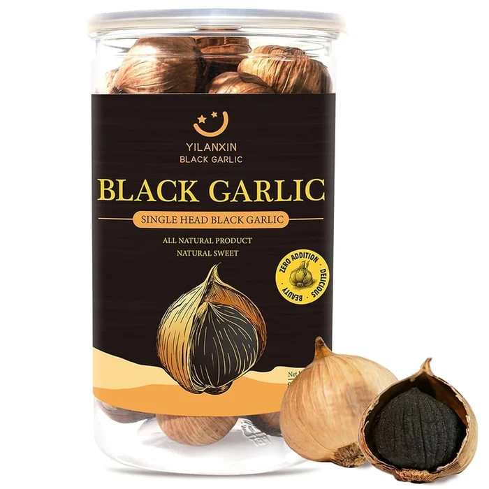 Premium Single Clove Black Garlic /17.2 Oz (500 g) Whole Black Garlic Fermented for Full 90 Days Non-Additives Ready t