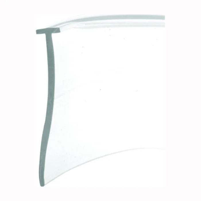 Prime-Line M 6211 Shower Door Bottom Seal, Swinging, Vinyl, Clear, For: Swinging Shower Doors and Tub Enclosures