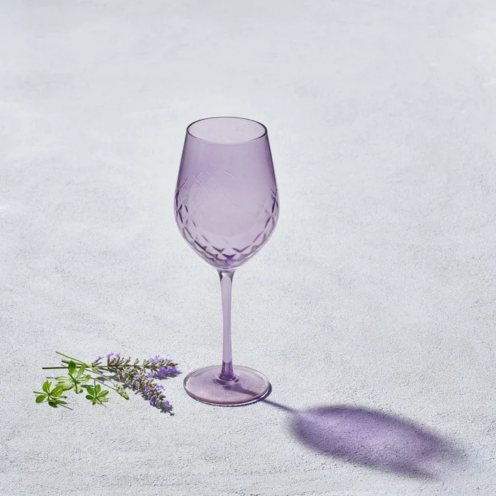 Purple Colored Wine Glass