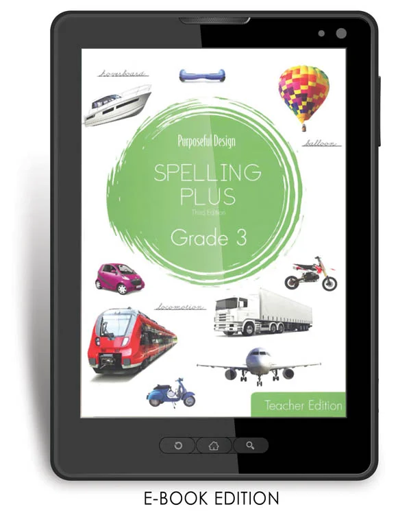 Purposeful Design Spelling Plus – Grade 3 Teacher Edition E-Book 1-year subscription