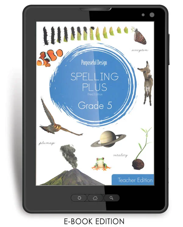Purposeful Design Spelling Plus – Grade 5 Teacher Edition E-Book 1-year subscription
