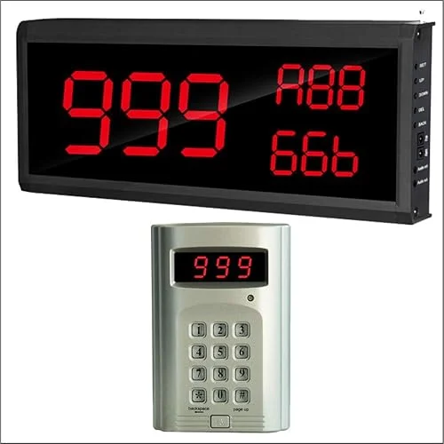 Queue Wireless Calling System 999-Channel Number Keypad Caller + 3 Number Display Host for Restaurant Hospital Fast Food Shop Kitchen Call