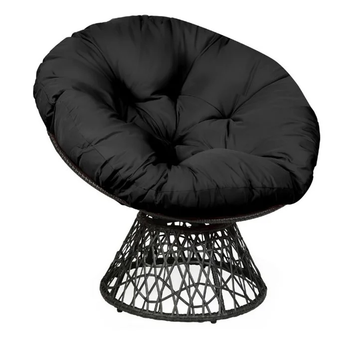 Rattan Ergonomic Swivel Papasan Chair
