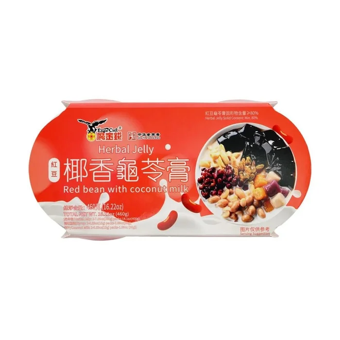 Red Bean Coconut Flavor Turtle Jelly, 16.22 oz